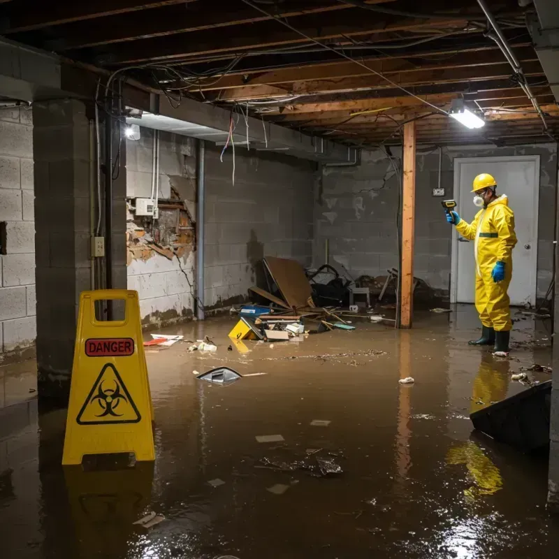 Flooded Basement Electrical Hazard in Covina, CA Property