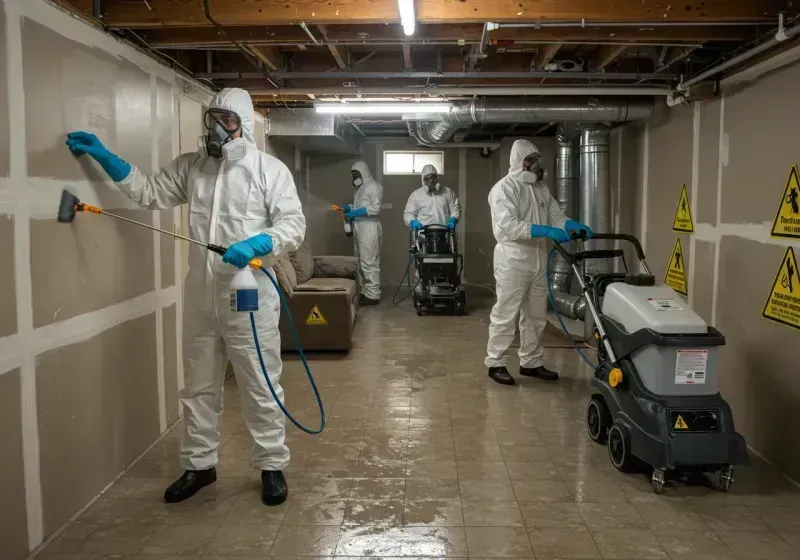 Basement Moisture Removal and Structural Drying process in Covina, CA